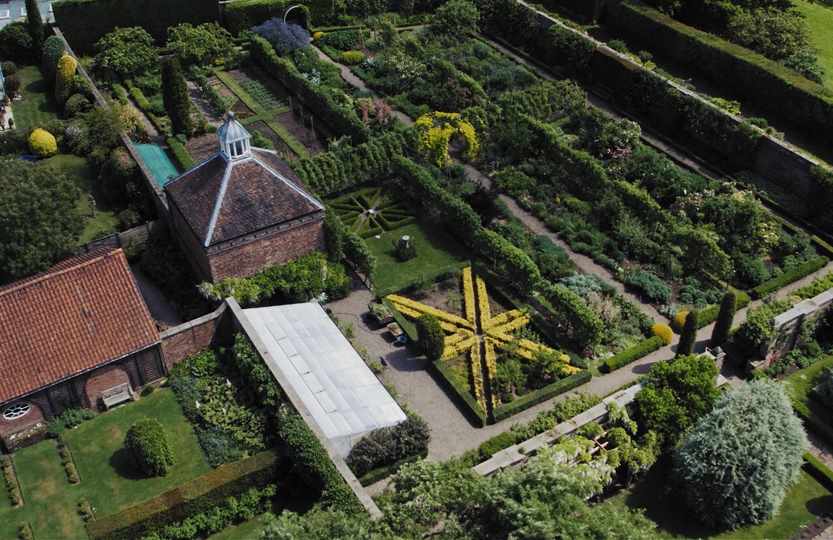 Middlethorpe Hall Gardens - walled garden from above.jpg